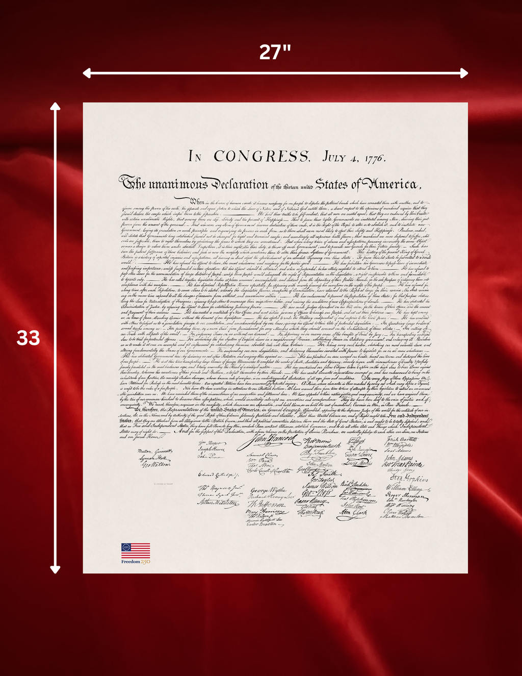 Declaration of Independence: Freedom 250 [Giclée Print]